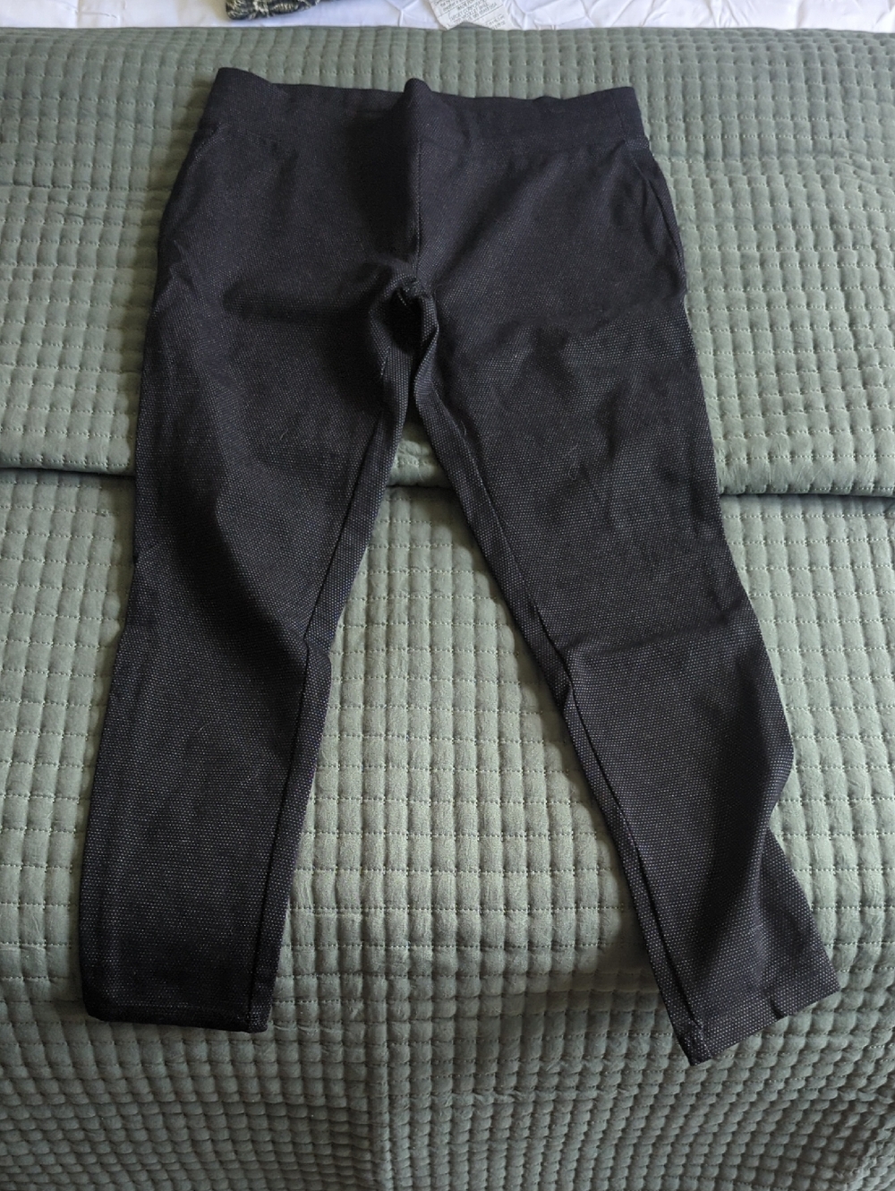 LOFT Black Textured Leggings